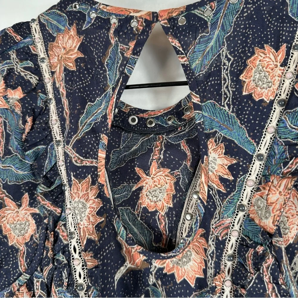 Isabel Marant Floral Ruffle Sleeve Top | Size 38 | US Size 6 - Picture 10 of 12